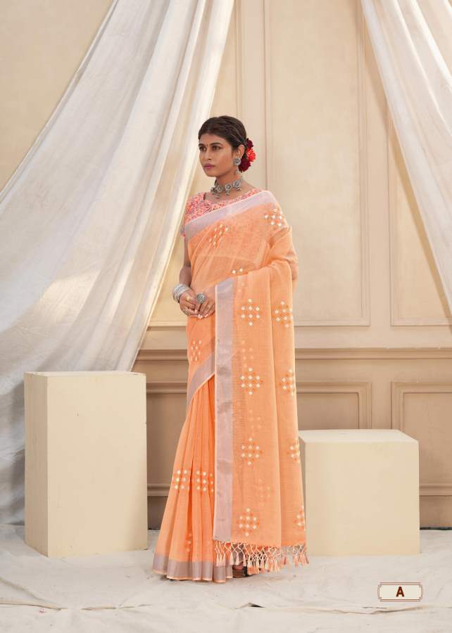 Shangrila Novelty Linen Latest Festive Wear Linen Designer Fancy Saree Collection